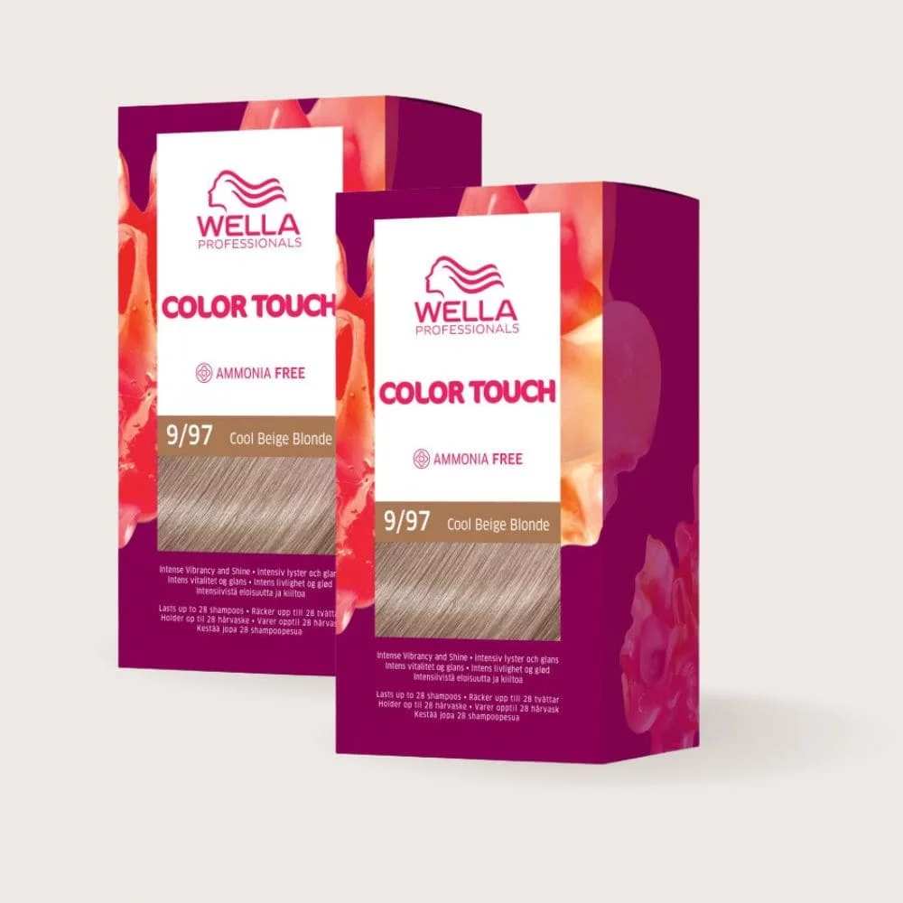 Kit Coloration Wella Color Touch Blond Clair Fumé 9.97