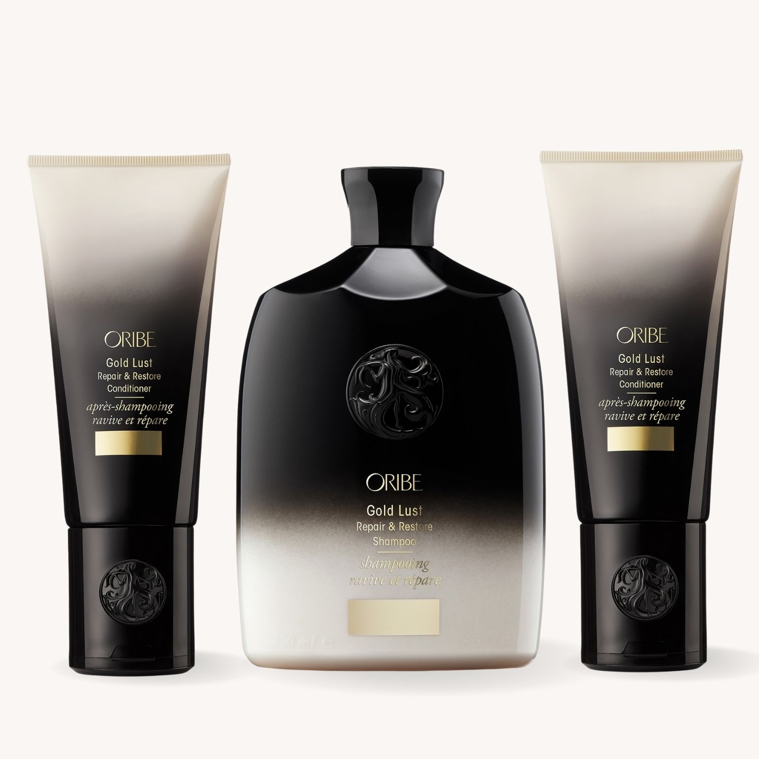 Trio soins cheveux abîmés Gold Lust Oribe + Kit voyage offert !
